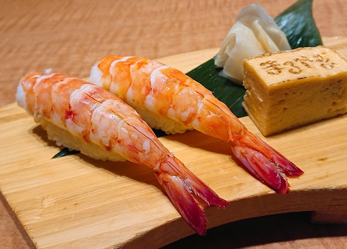 蒸し海老にぎり