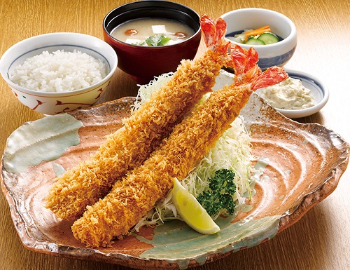Wジャンボ海老定食