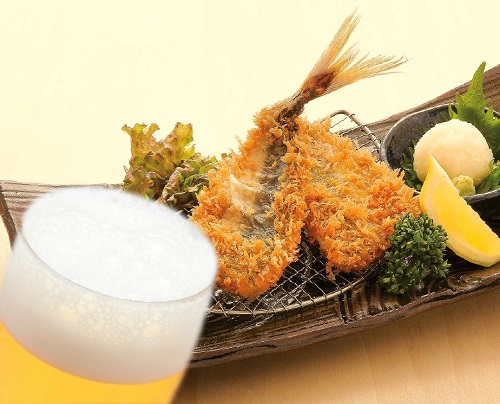 鯵かつ&生ビール