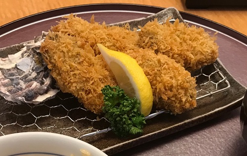 かつ丸のカキフライ